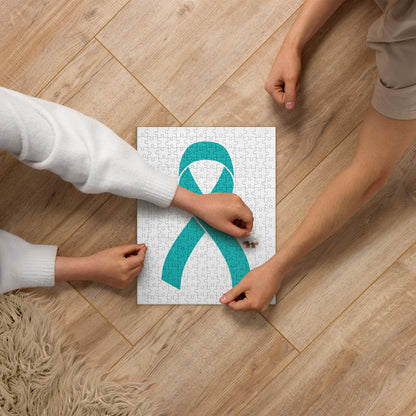 Cervical Cancer Support Ribbon Jigsaw puzzle